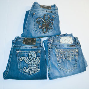 Lot of 3 Miss Me Jeans